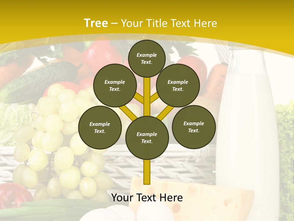 Glass Grape Broccoli PowerPoint Template