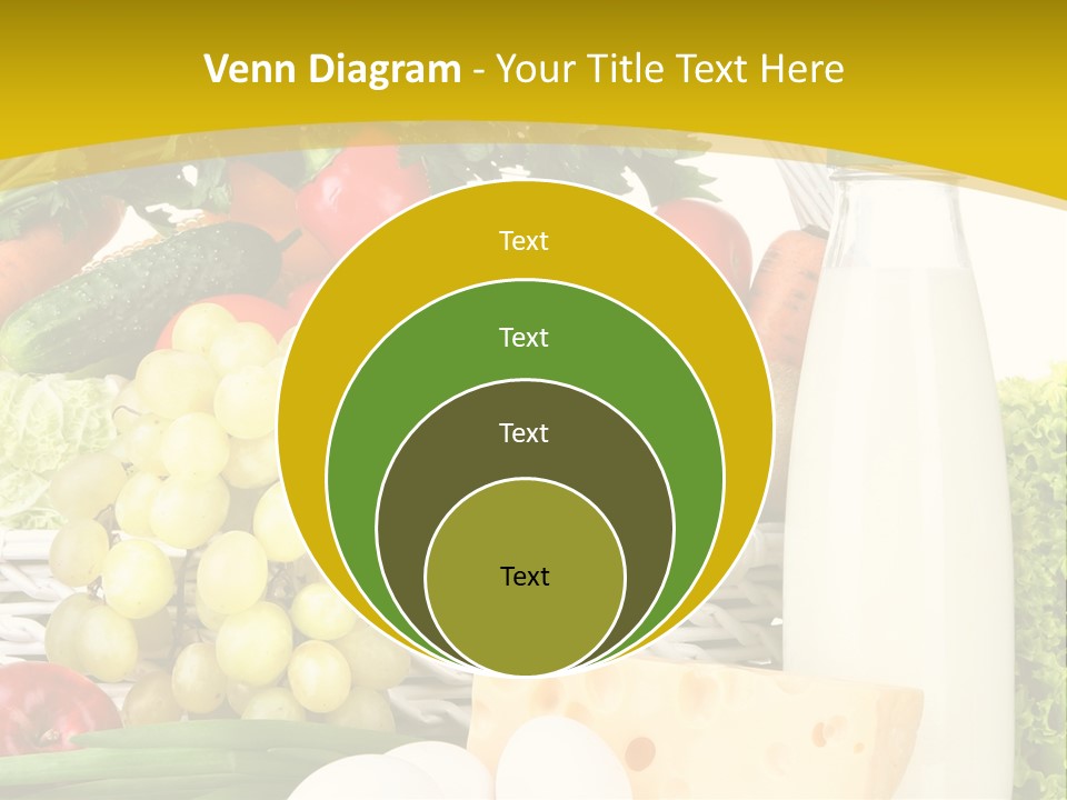 Glass Grape Broccoli PowerPoint Template
