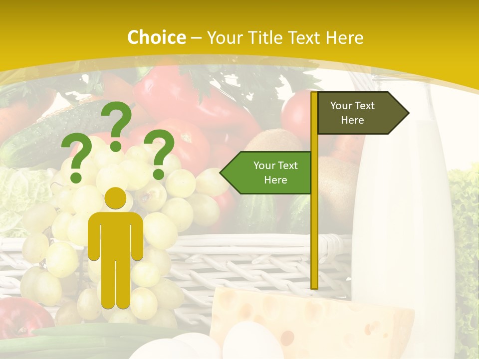 Glass Grape Broccoli PowerPoint Template