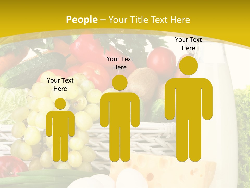 Glass Grape Broccoli PowerPoint Template