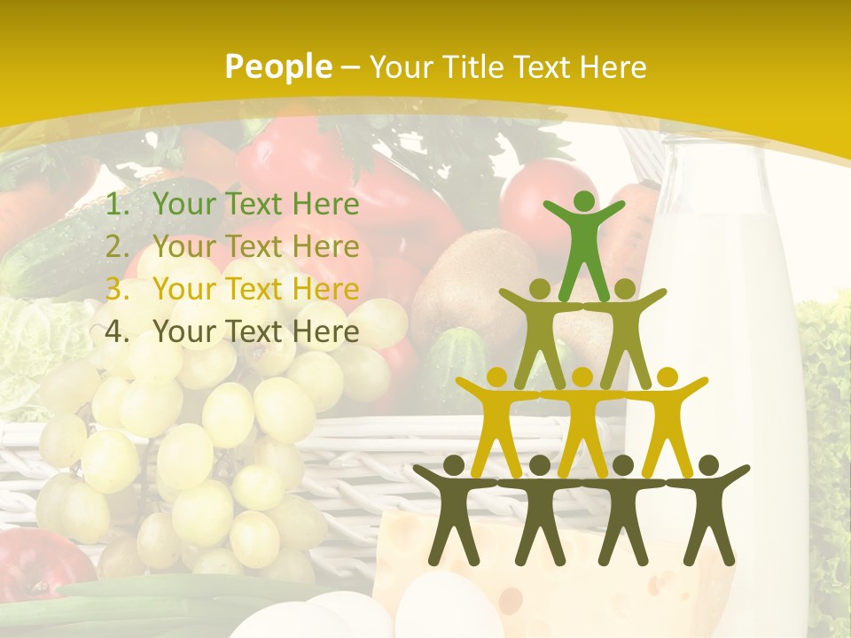 Glass Grape Broccoli PowerPoint Template