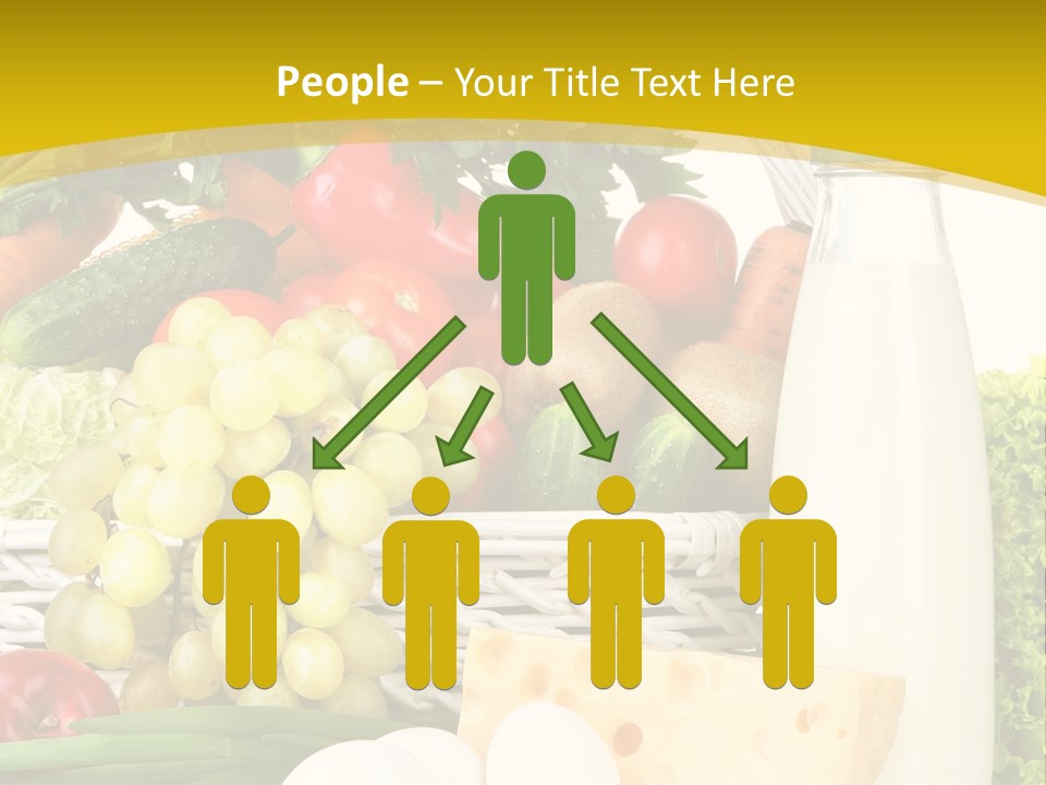 Glass Grape Broccoli PowerPoint Template