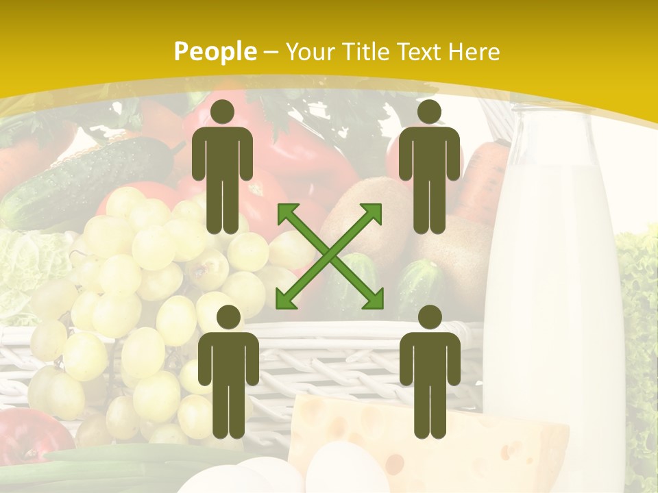 Glass Grape Broccoli PowerPoint Template