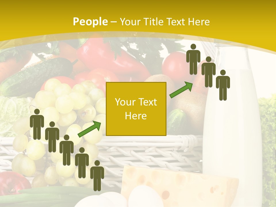 Glass Grape Broccoli PowerPoint Template