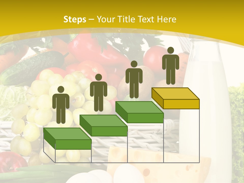 Glass Grape Broccoli PowerPoint Template