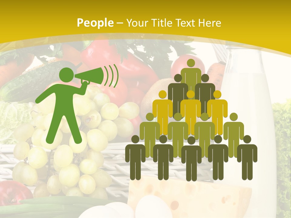 Glass Grape Broccoli PowerPoint Template