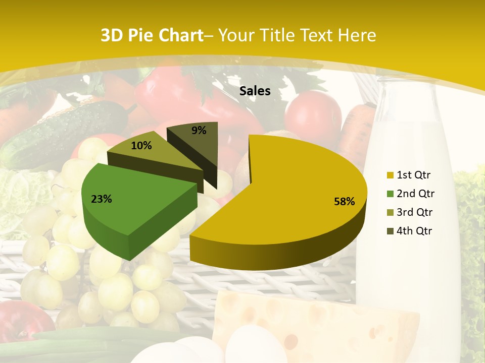 Glass Grape Broccoli PowerPoint Template