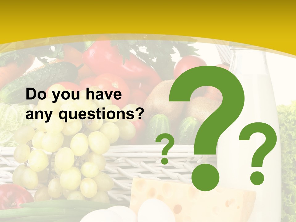 Glass Grape Broccoli PowerPoint Template