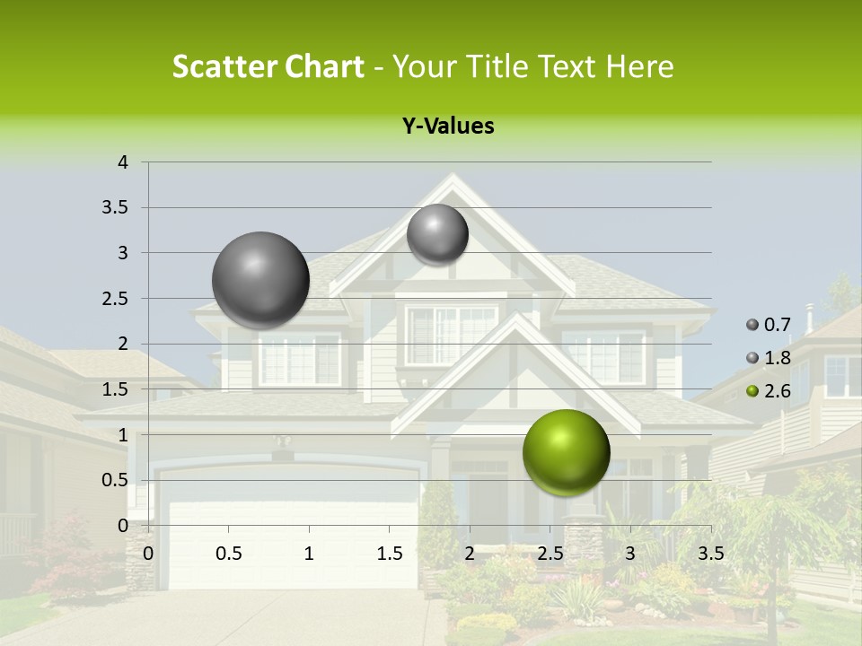 A House With A Green Sign In Front Of It PowerPoint Template