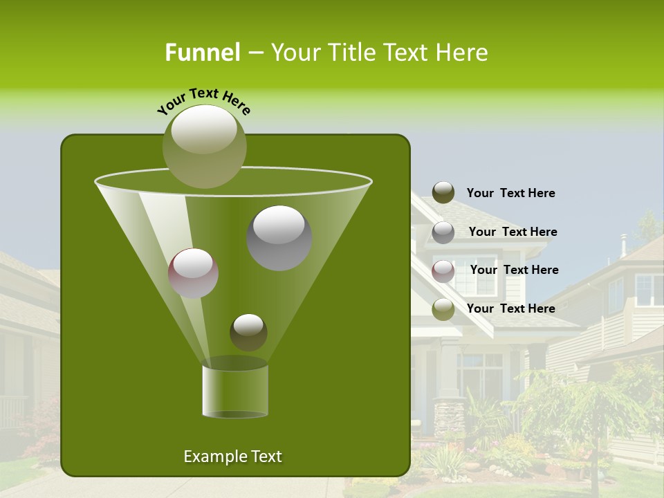 A House With A Green Sign In Front Of It PowerPoint Template
