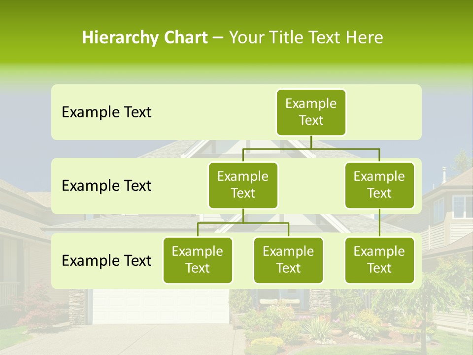 A House With A Green Sign In Front Of It PowerPoint Template