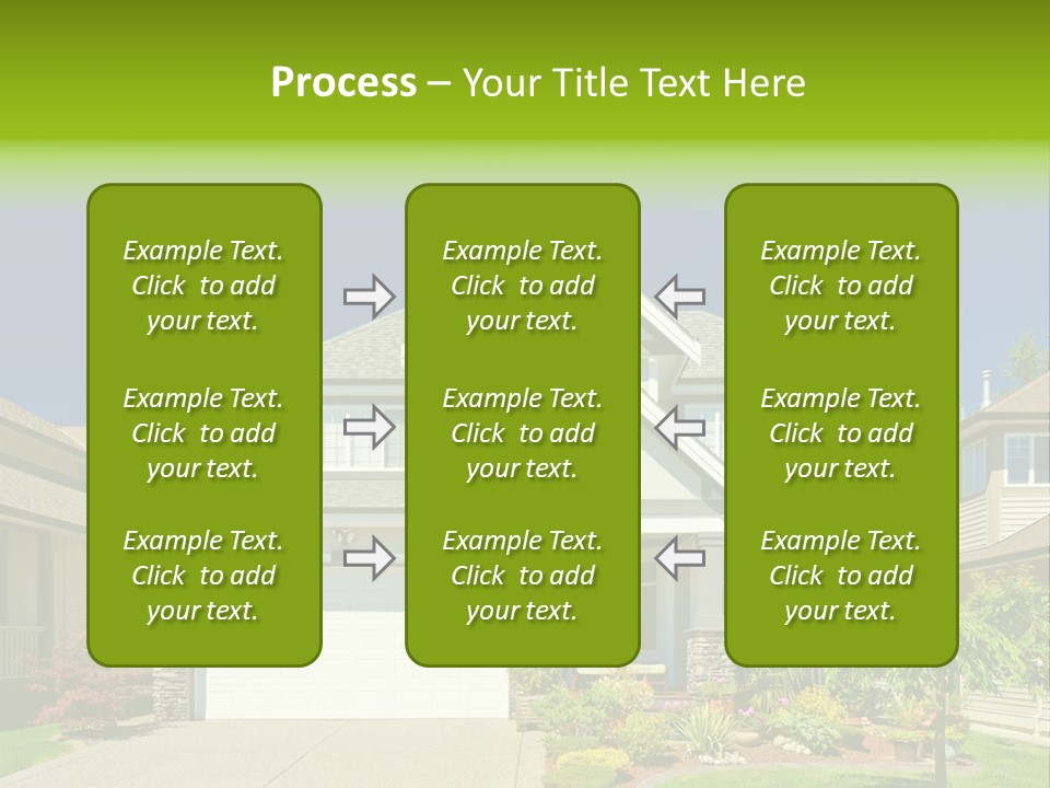 A House With A Green Sign In Front Of It PowerPoint Template
