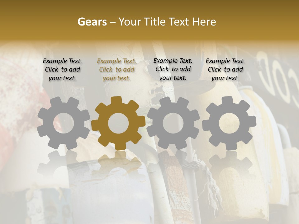 New England Cape Cod Lobster Pots PowerPoint Template