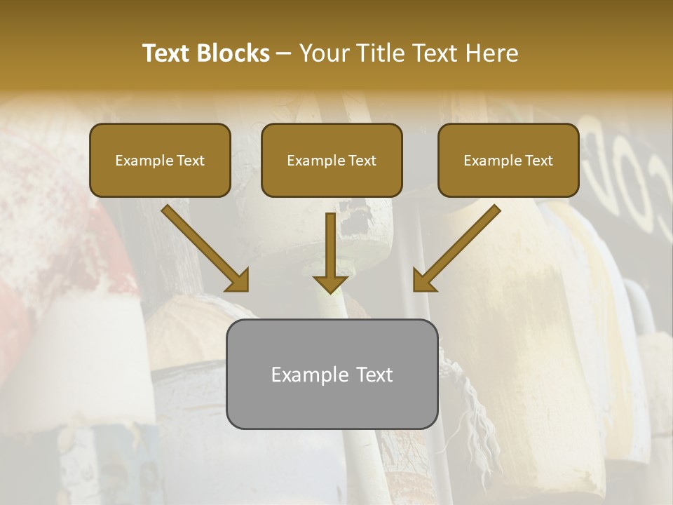 New England Cape Cod Lobster Pots PowerPoint Template