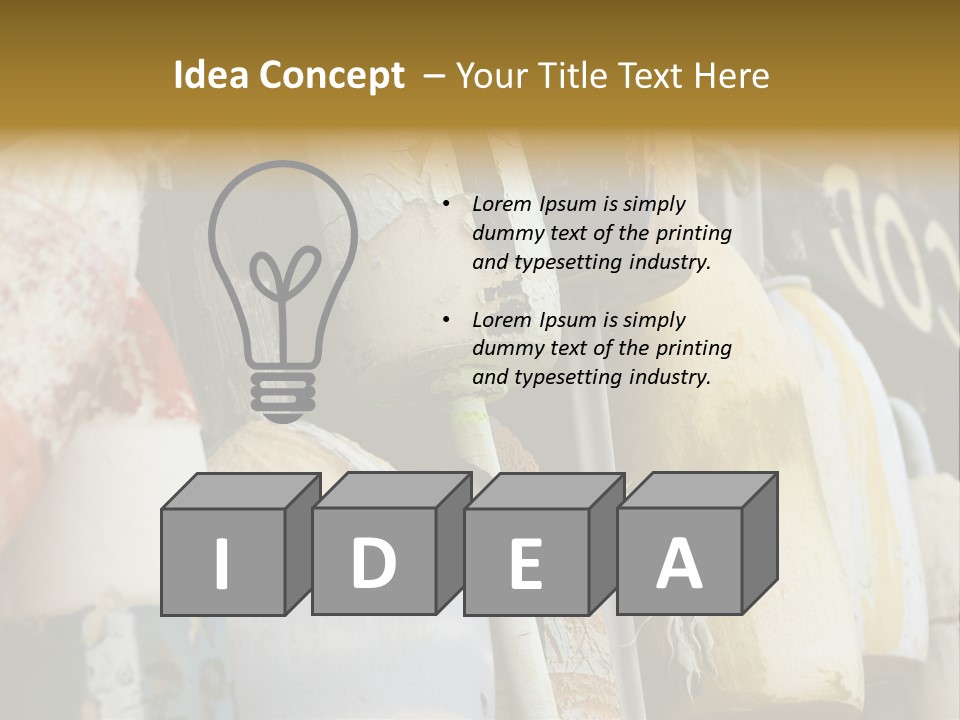 New England Cape Cod Lobster Pots PowerPoint Template