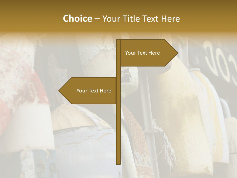 New England Cape Cod Lobster Pots PowerPoint Template