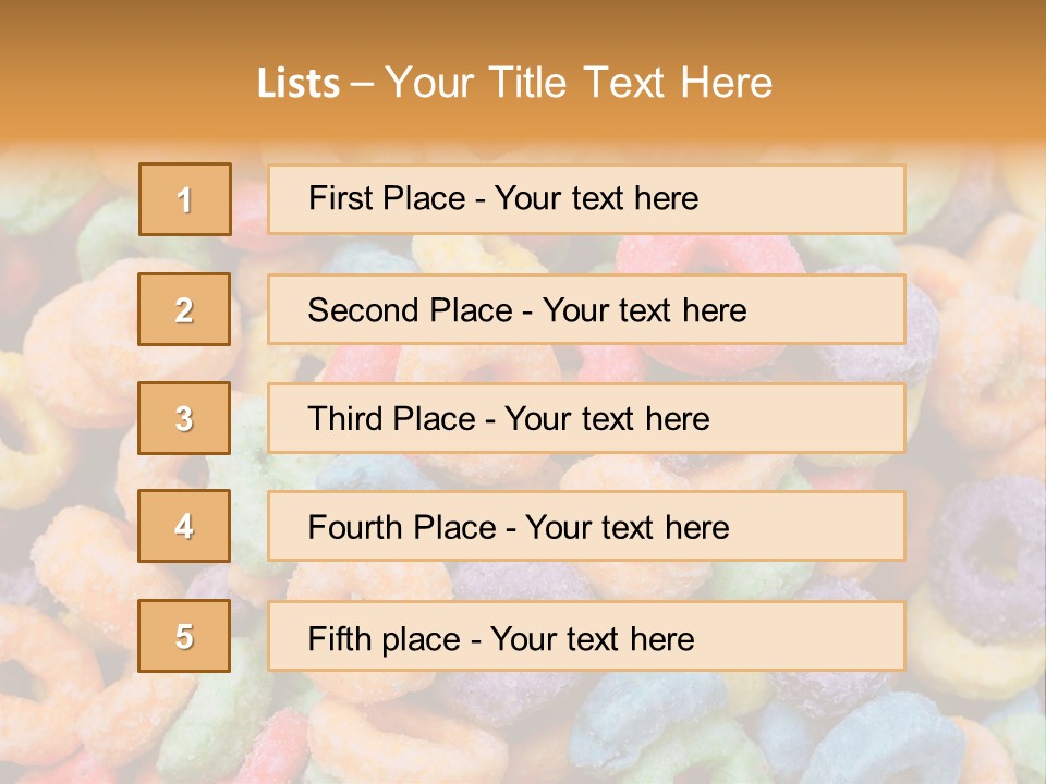 Meal Fruit Loops Carbohydrate PowerPoint Template