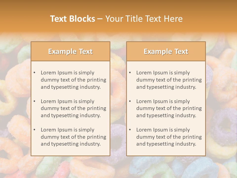 Meal Fruit Loops Carbohydrate PowerPoint Template
