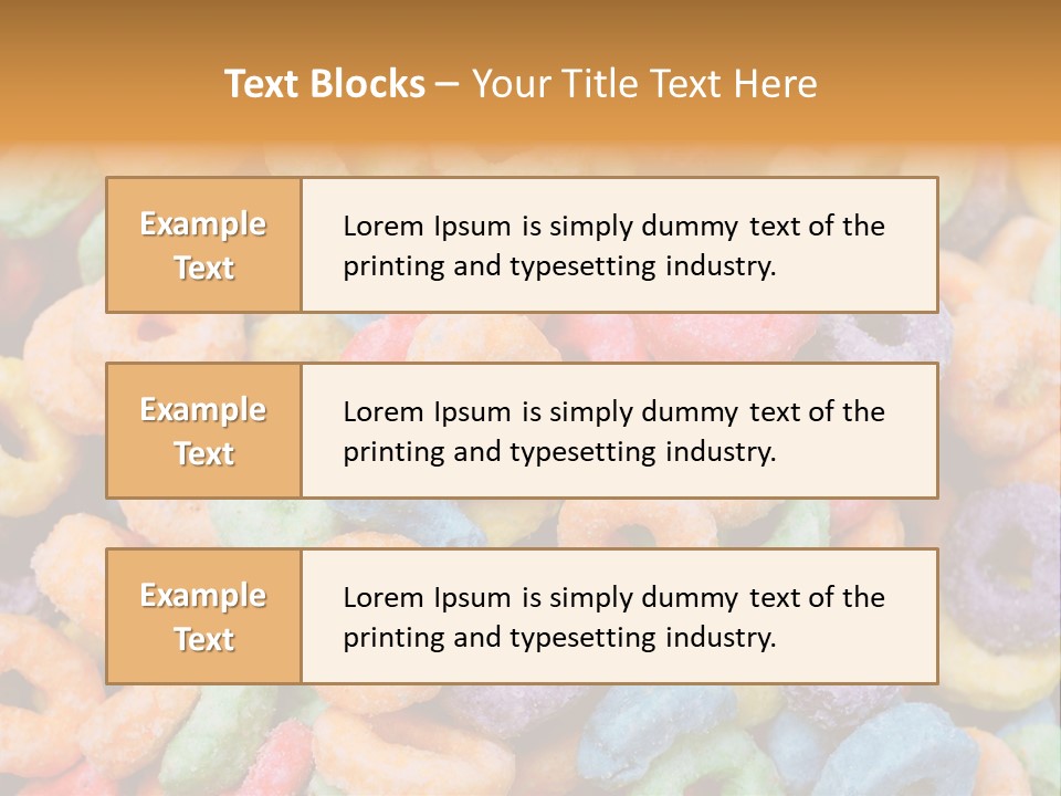 Meal Fruit Loops Carbohydrate PowerPoint Template