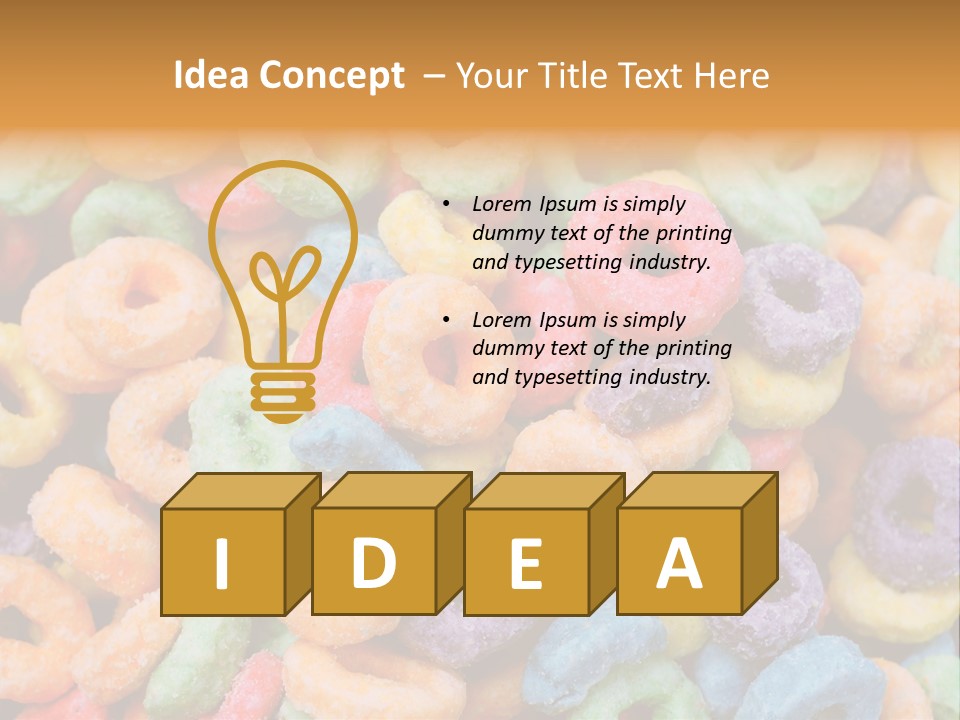 Meal Fruit Loops Carbohydrate PowerPoint Template