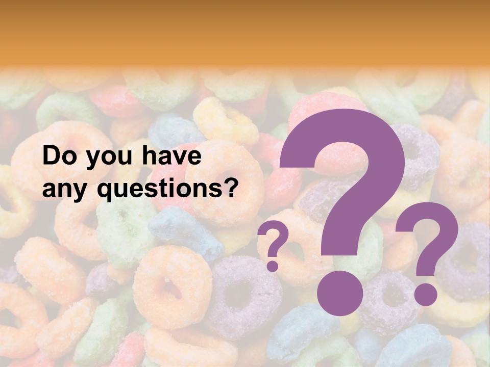 Meal Fruit Loops Carbohydrate PowerPoint Template