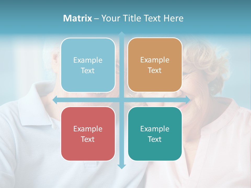 An Elderly Couple Is Smiling For The Camera PowerPoint Template