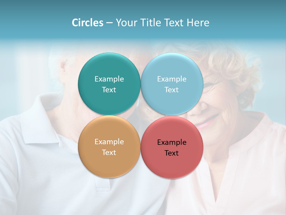 An Elderly Couple Is Smiling For The Camera PowerPoint Template