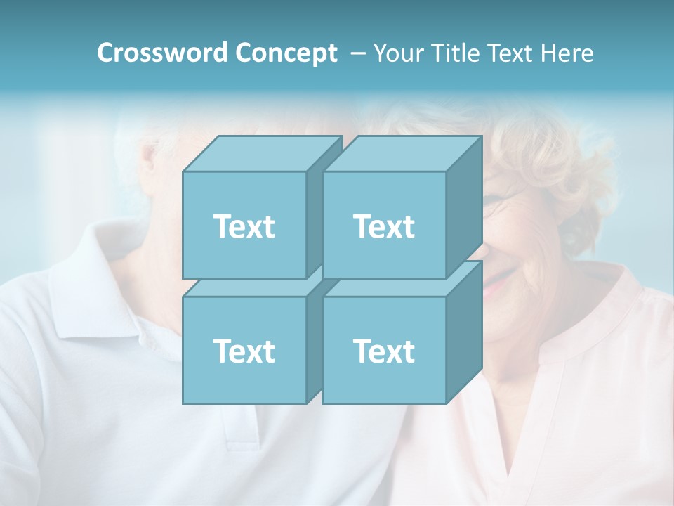 An Elderly Couple Is Smiling For The Camera PowerPoint Template