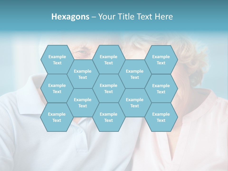 An Elderly Couple Is Smiling For The Camera PowerPoint Template