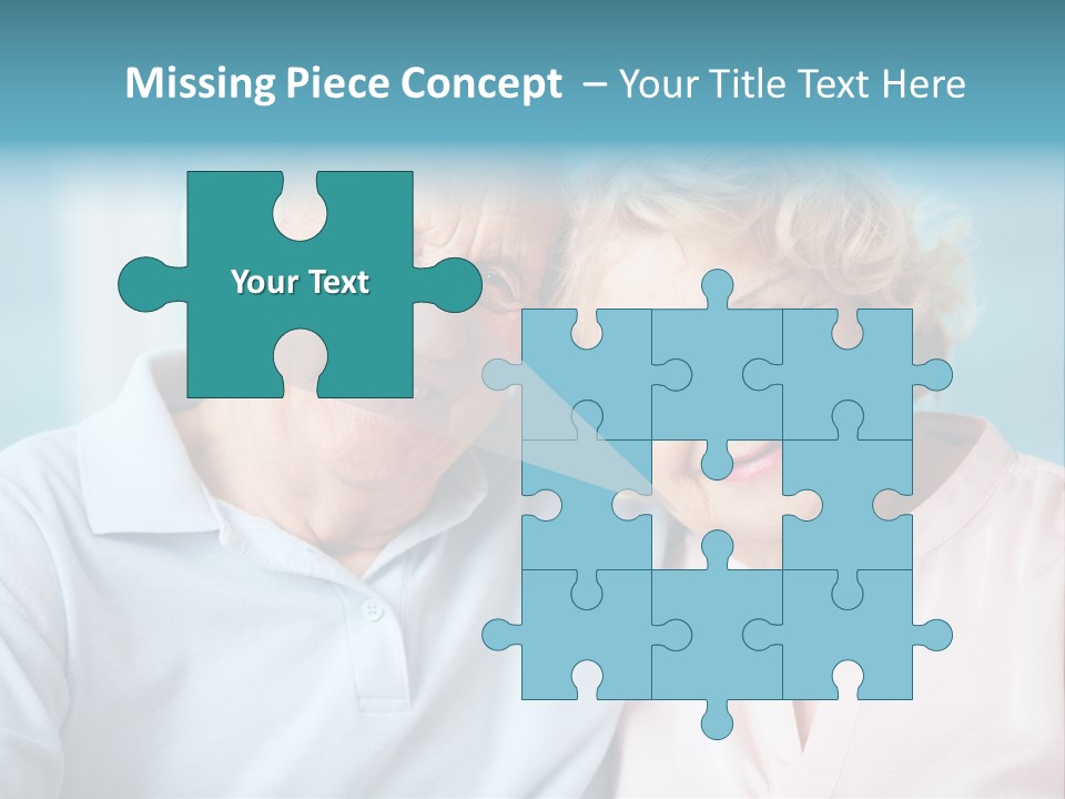 An Elderly Couple Is Smiling For The Camera PowerPoint Template