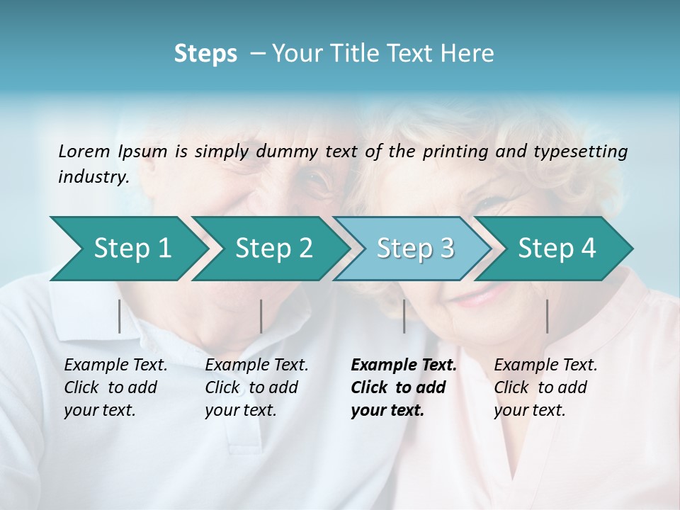An Elderly Couple Is Smiling For The Camera PowerPoint Template