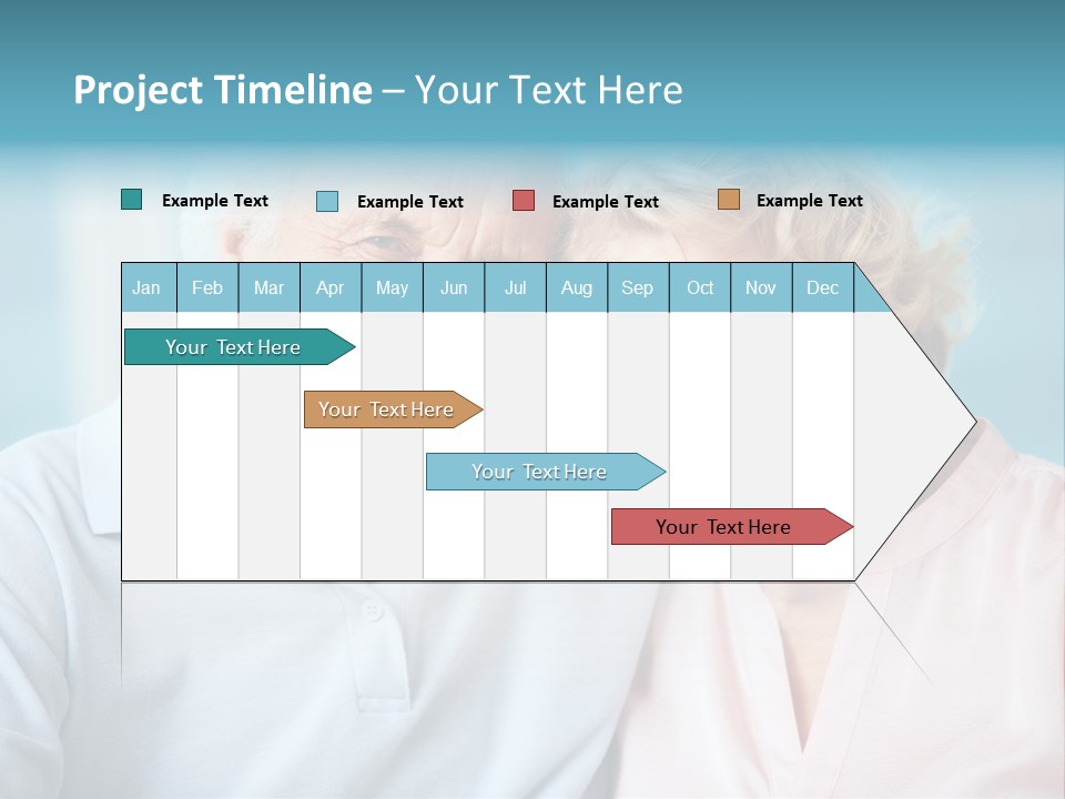 An Elderly Couple Is Smiling For The Camera PowerPoint Template