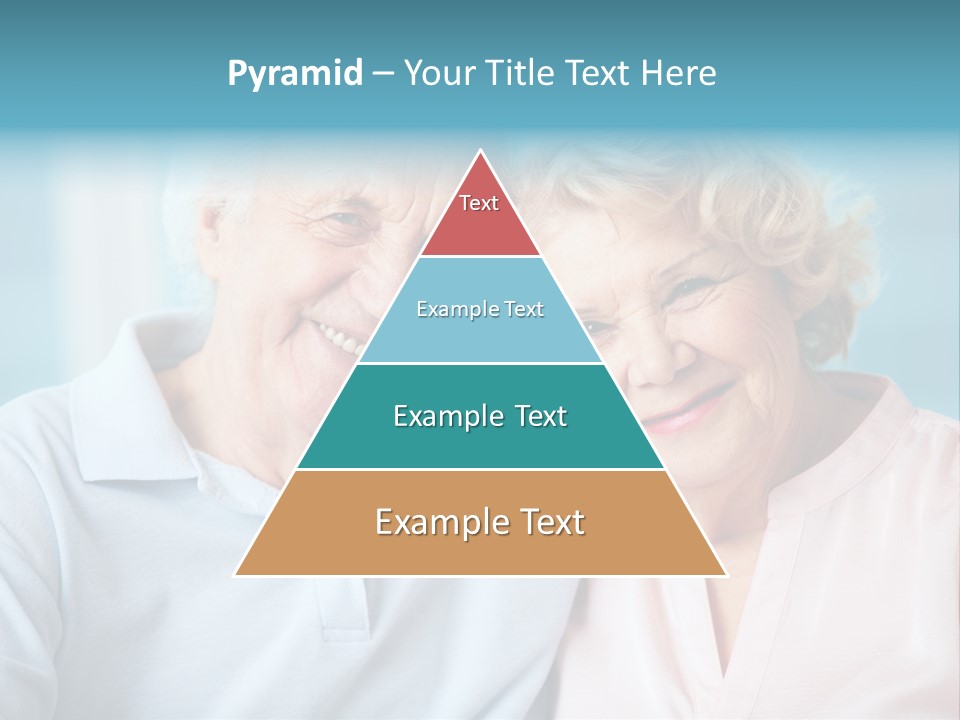 An Elderly Couple Is Smiling For The Camera PowerPoint Template