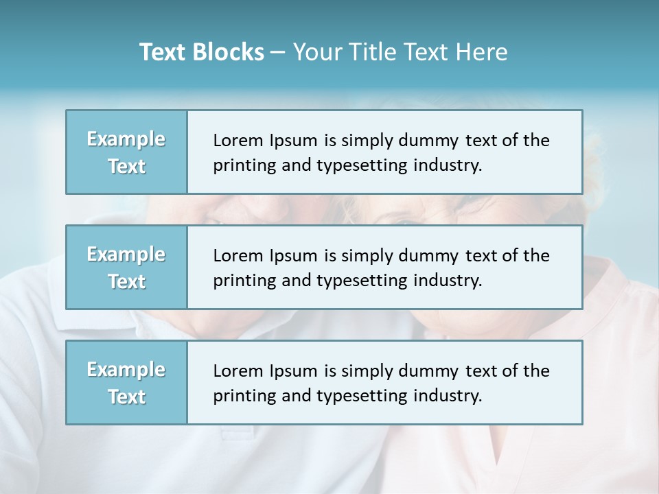 An Elderly Couple Is Smiling For The Camera PowerPoint Template