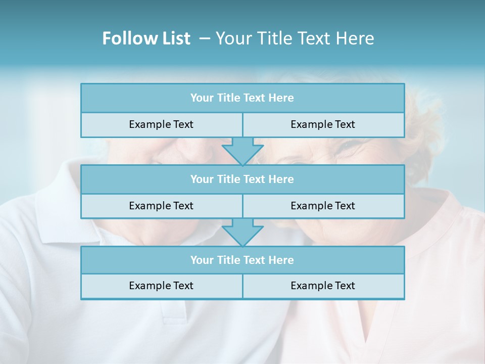 An Elderly Couple Is Smiling For The Camera PowerPoint Template