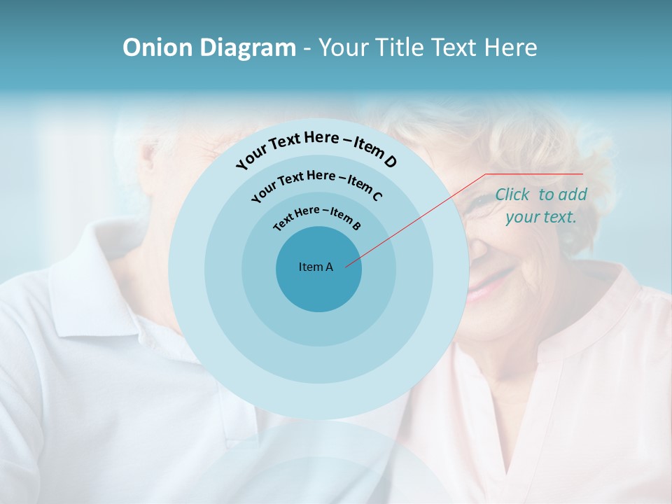 An Elderly Couple Is Smiling For The Camera PowerPoint Template