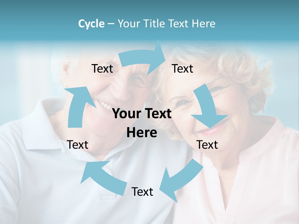 An Elderly Couple Is Smiling For The Camera PowerPoint Template