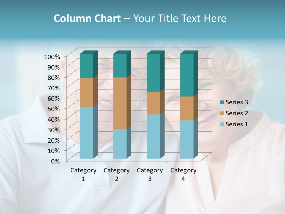 An Elderly Couple Is Smiling For The Camera PowerPoint Template