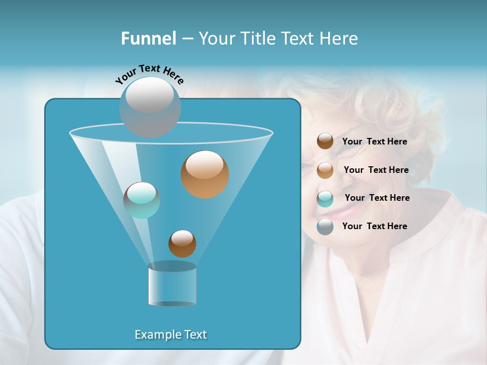 An Elderly Couple Is Smiling For The Camera PowerPoint Template
