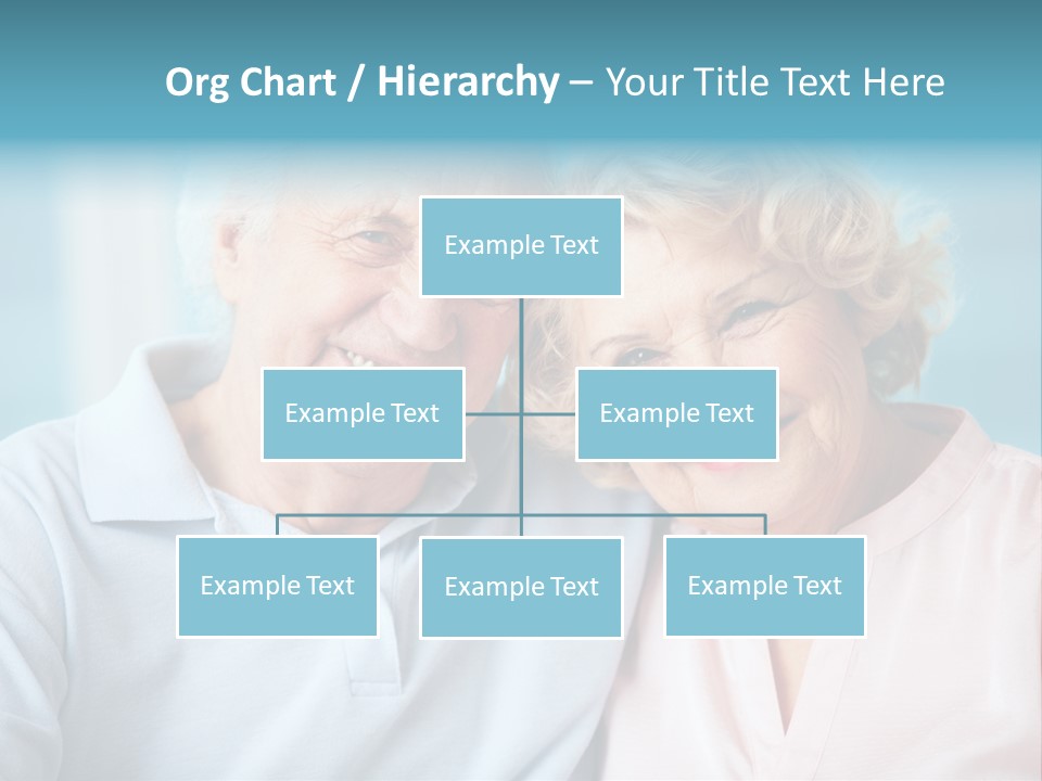 An Elderly Couple Is Smiling For The Camera PowerPoint Template