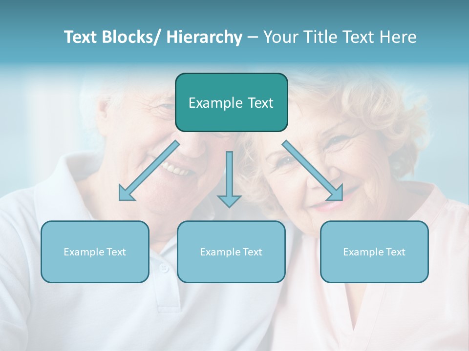An Elderly Couple Is Smiling For The Camera PowerPoint Template