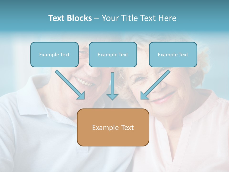 An Elderly Couple Is Smiling For The Camera PowerPoint Template
