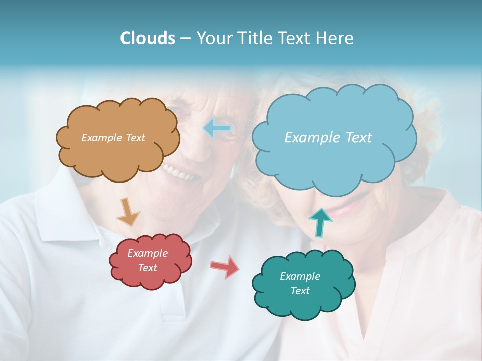 An Elderly Couple Is Smiling For The Camera PowerPoint Template