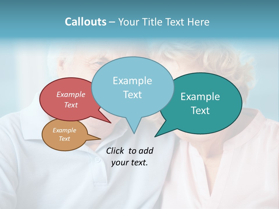 An Elderly Couple Is Smiling For The Camera PowerPoint Template