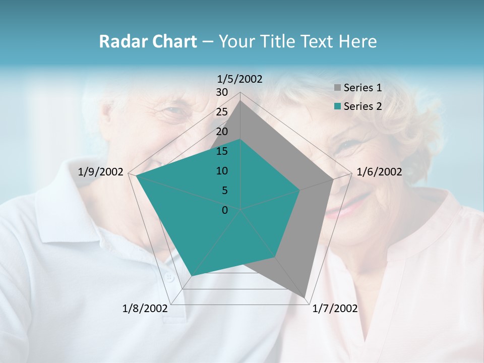 An Elderly Couple Is Smiling For The Camera PowerPoint Template