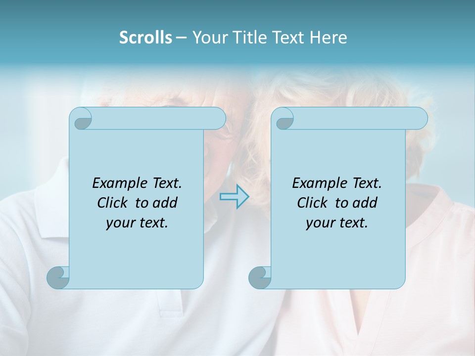 An Elderly Couple Is Smiling For The Camera PowerPoint Template