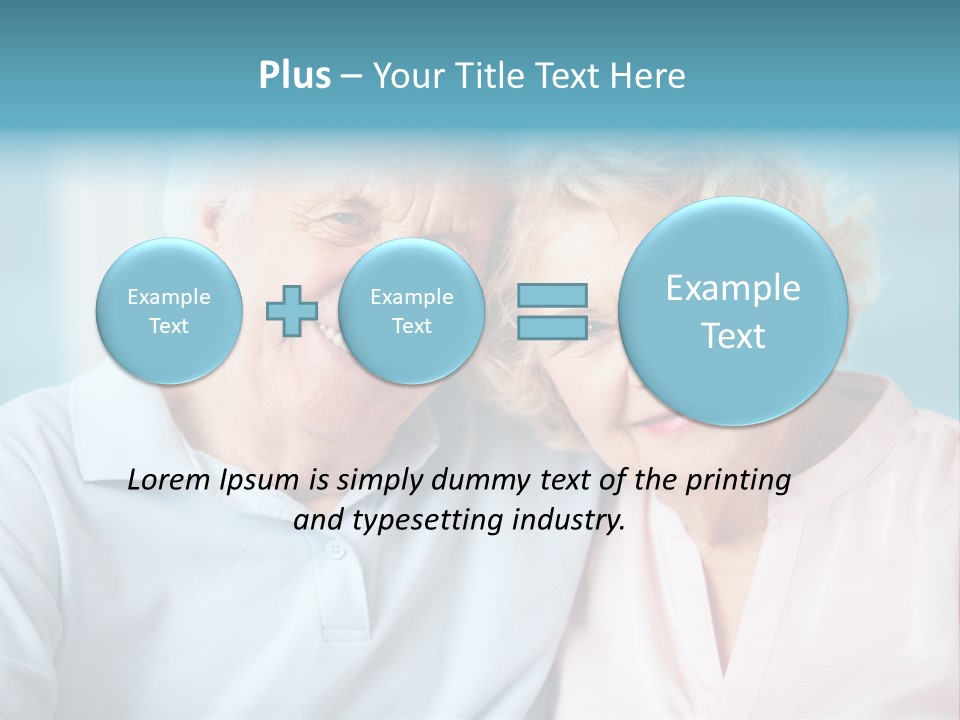 An Elderly Couple Is Smiling For The Camera PowerPoint Template