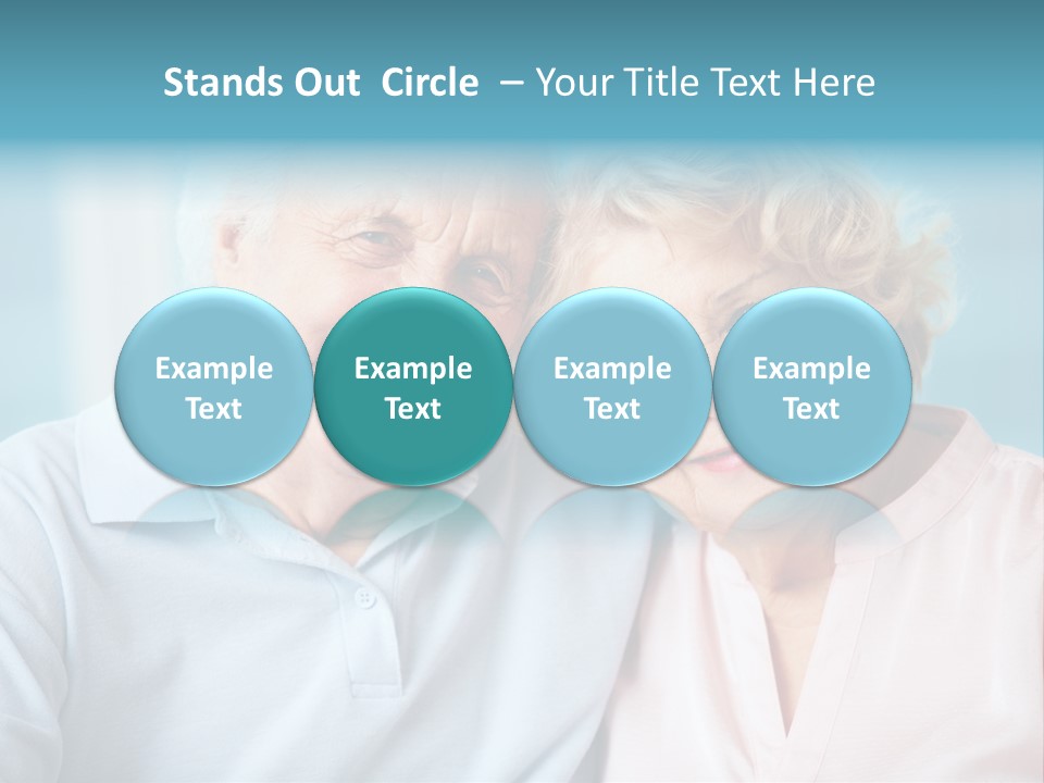 An Elderly Couple Is Smiling For The Camera PowerPoint Template