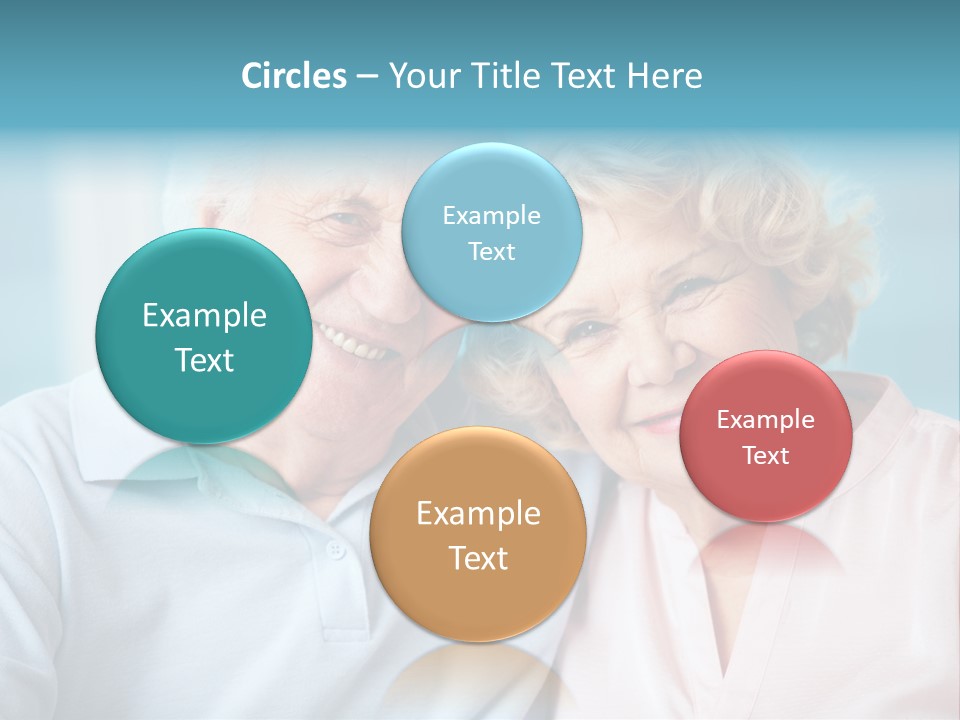 An Elderly Couple Is Smiling For The Camera PowerPoint Template