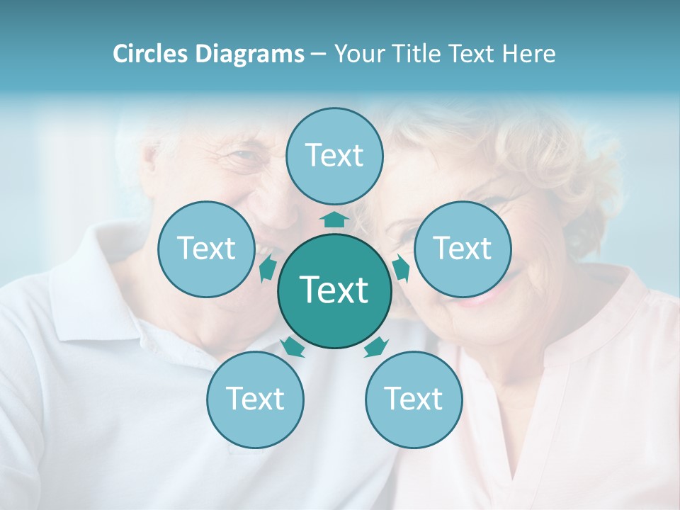 An Elderly Couple Is Smiling For The Camera PowerPoint Template